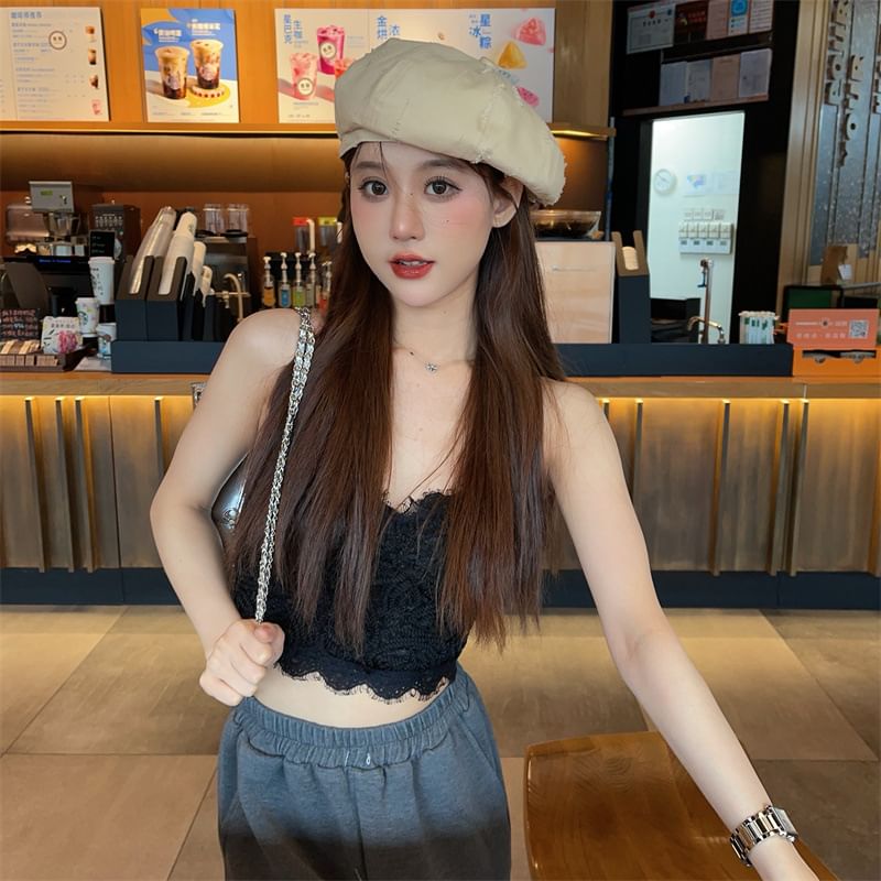 Distressed Beret Plain