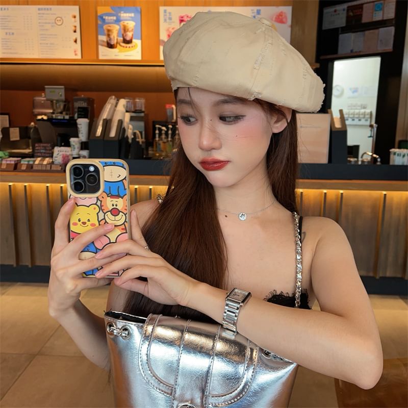 Distressed Beret Plain