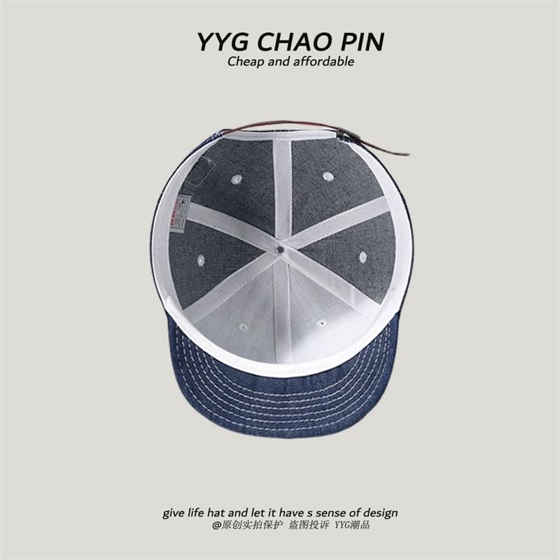 Cap Denim Applique Baseball