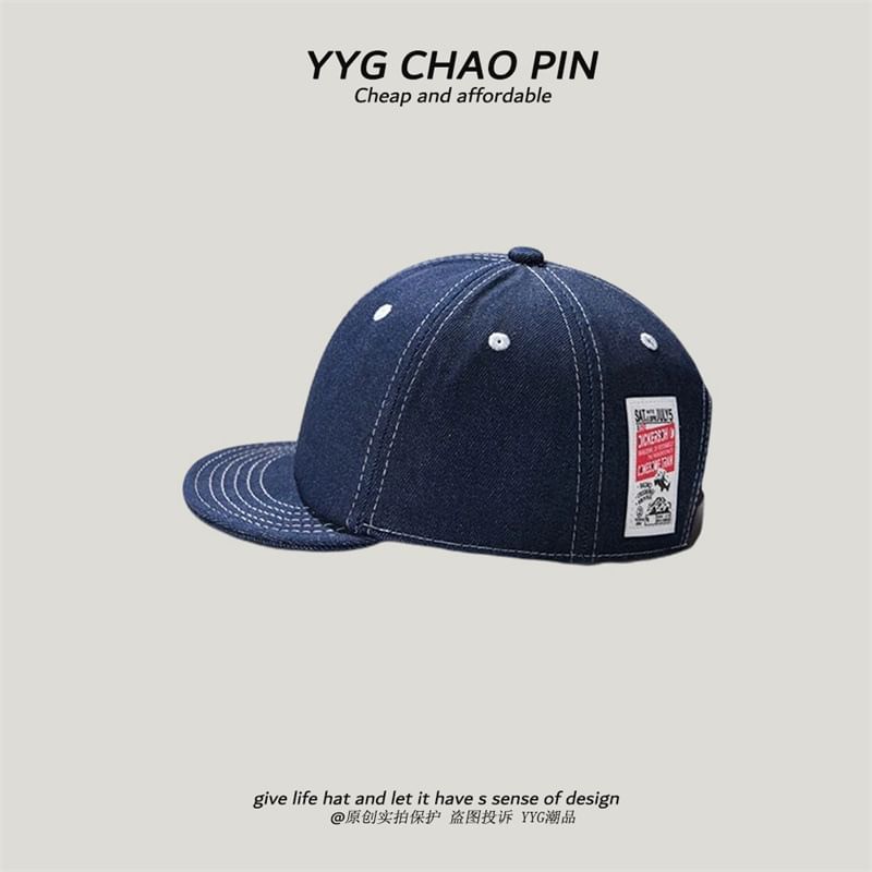 Cap Denim Applique Baseball