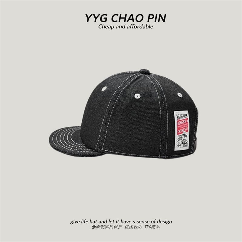 Cap Denim Applique Baseball