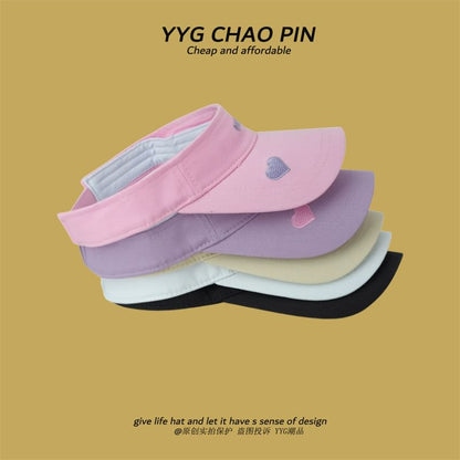 Embroidered Visor Letter Sun