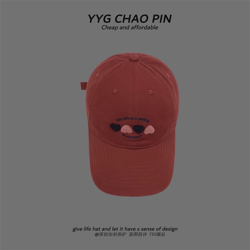 Heart Cap Baseball Embroidered