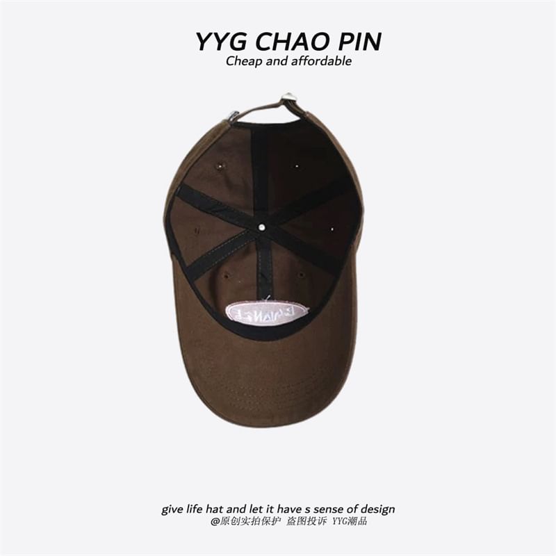 Embroidered Letter Cap Baseball