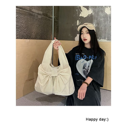 Bow Canvas Tote Bag