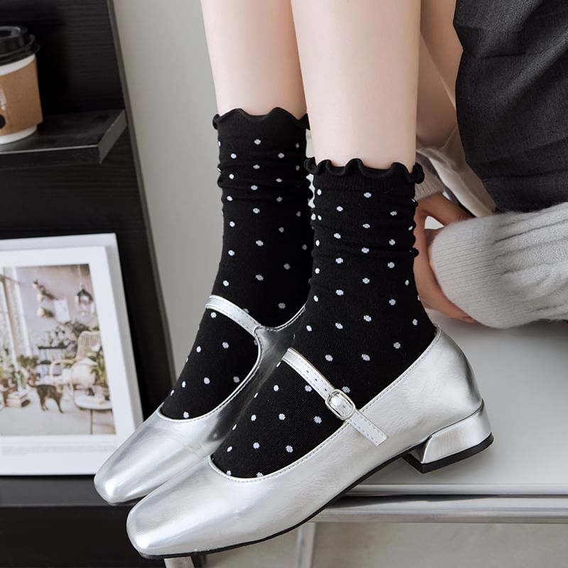 Chaussettes à bordure en laitue