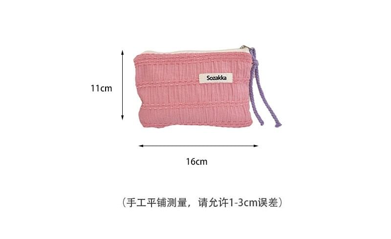 Textured Zip Pouch