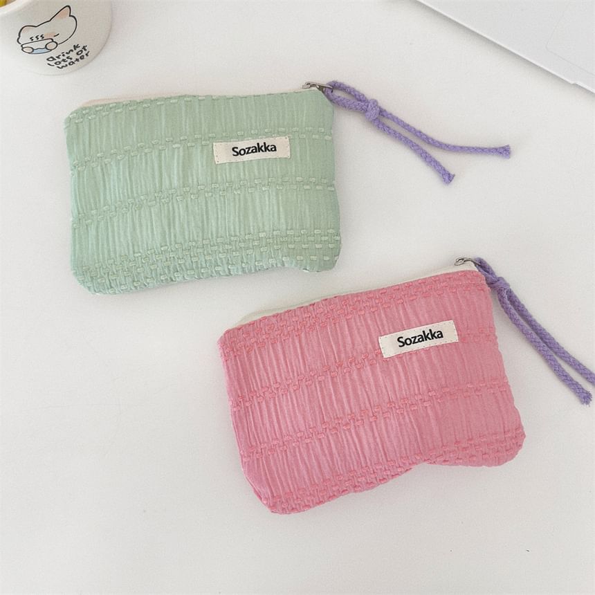 Textured Zip Pouch