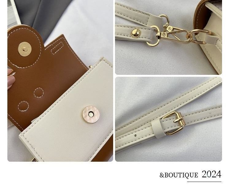 Block Bag Crossbody Color Camera Flap