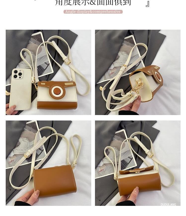 Block Bag Crossbody Color Camera Flap