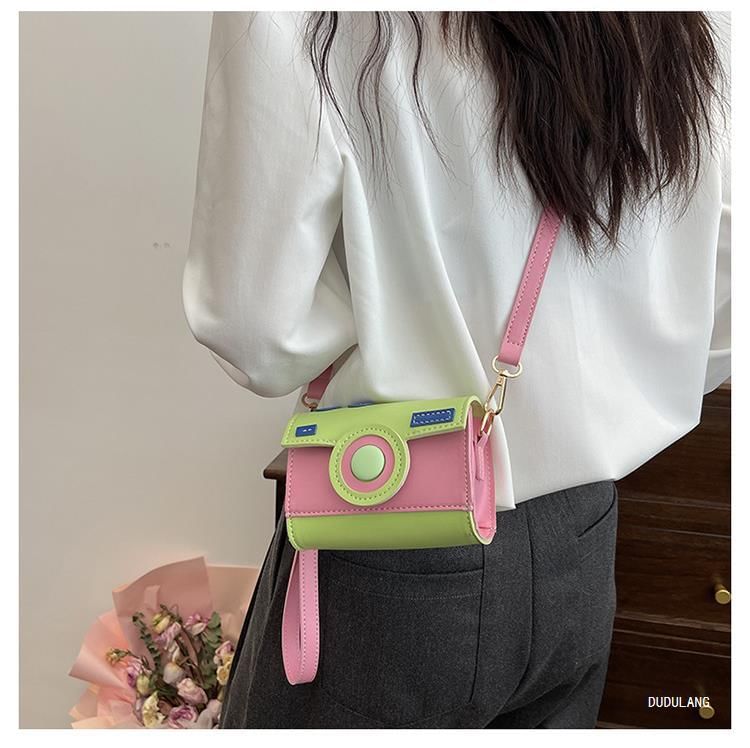 Block Bag Crossbody Color Camera Flap