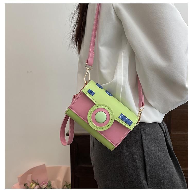 Block Bag Crossbody Color Camera Flap