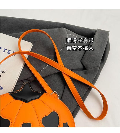 Crossbody Bag Pumpkin Faux Leather