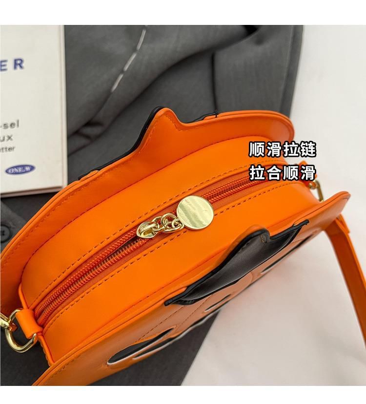 Crossbody Bag Pumpkin Faux Leather