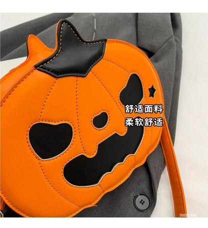 Crossbody Bag Pumpkin Faux Leather
