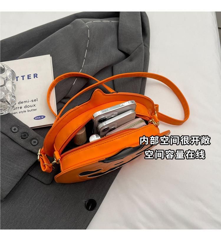 Crossbody Bag Pumpkin Faux Leather