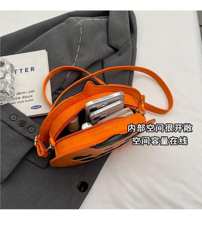 Crossbody Bag Pumpkin Faux Leather