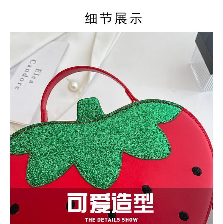 Bag Crossbody Faux Leather Strawberry