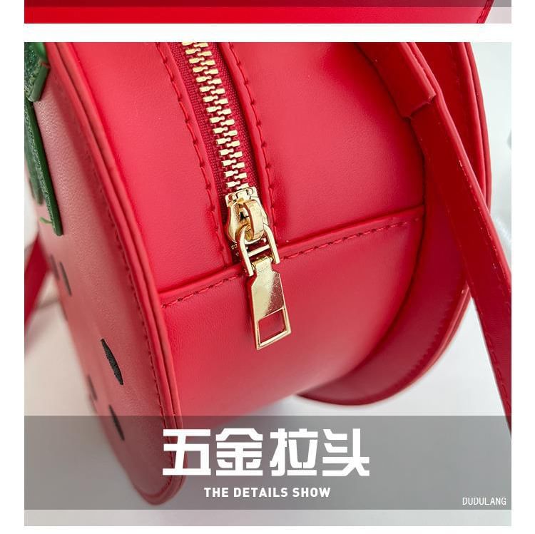 Bag Crossbody Faux Leather Strawberry