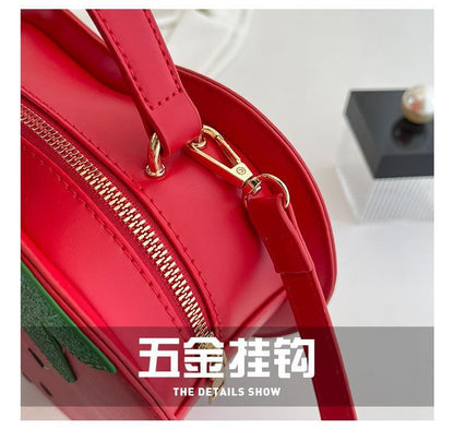 Bag Crossbody Faux Leather Strawberry