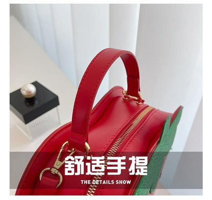 Bag Crossbody Faux Leather Strawberry