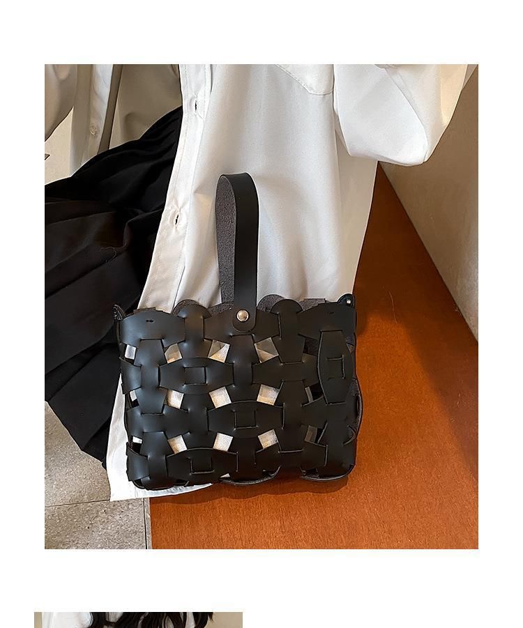 Cutout Woven Bag Bucket