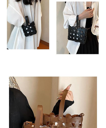 Cutout Woven Bag Bucket