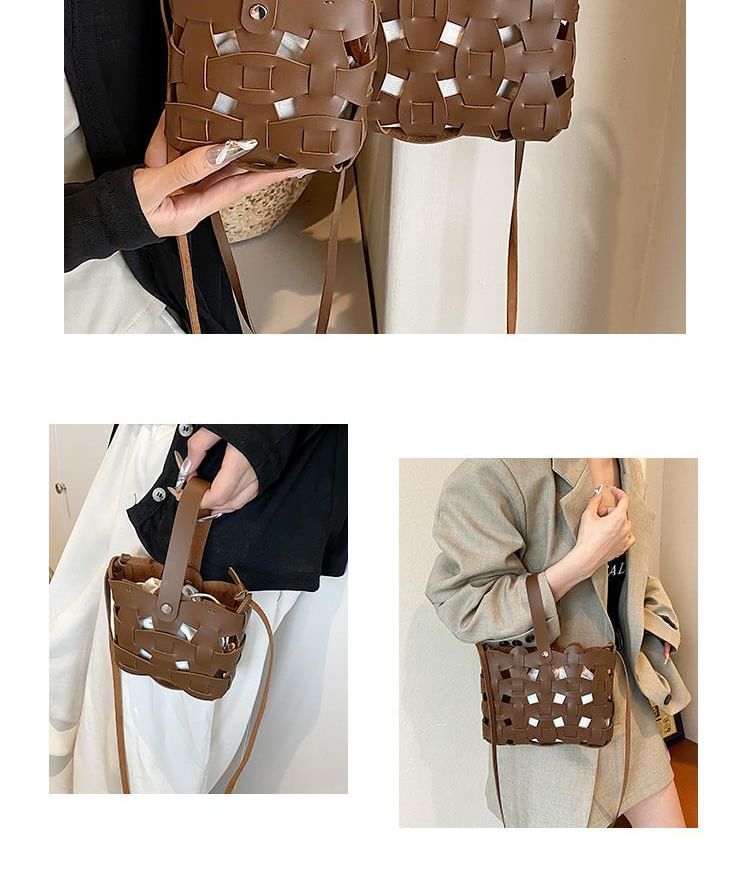 Cutout Woven Bag Bucket