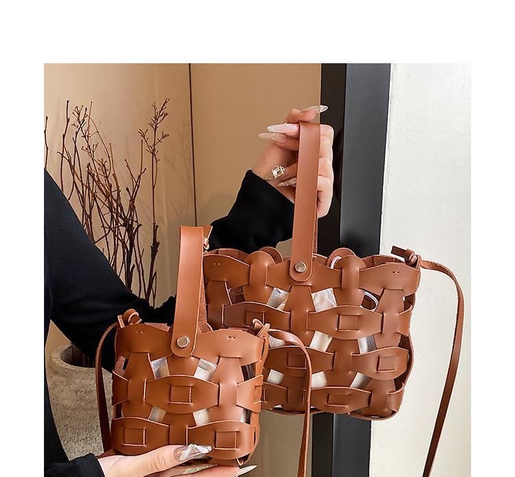 Cutout Woven Bag Bucket