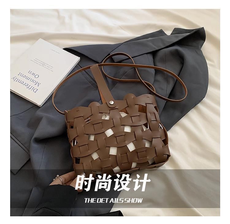 Cutout Woven Bag Bucket