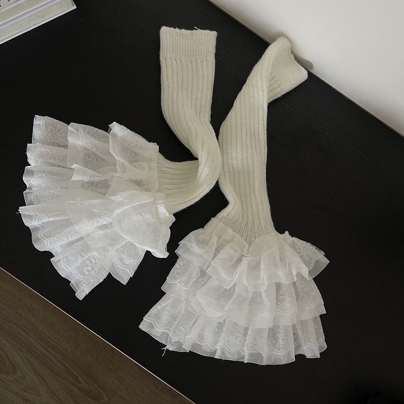 Lace Ruffle Leg Warmers