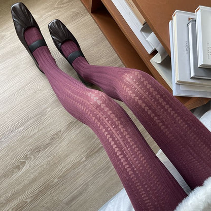 Heart Patterned Tights