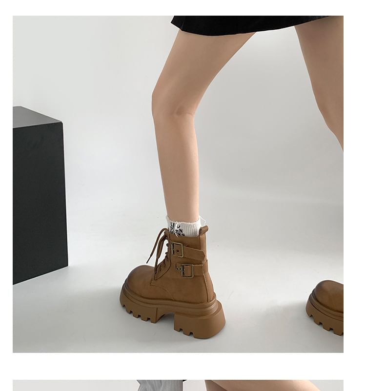 Boots Platform Short Lace-Up