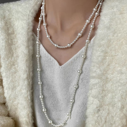 / Pearl Necklace (Various Layered Faux Floral Designs)
