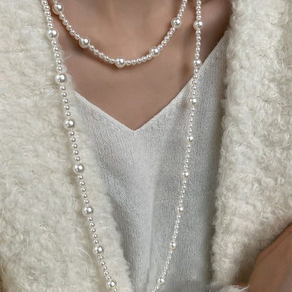 / Pearl Necklace (Various Layered Faux Floral Designs)