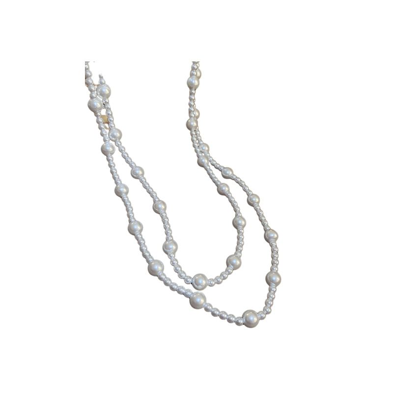 / Pearl Necklace (Various Layered Faux Floral Designs)