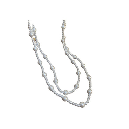 / Pearl Necklace (Various Layered Faux Floral Designs)