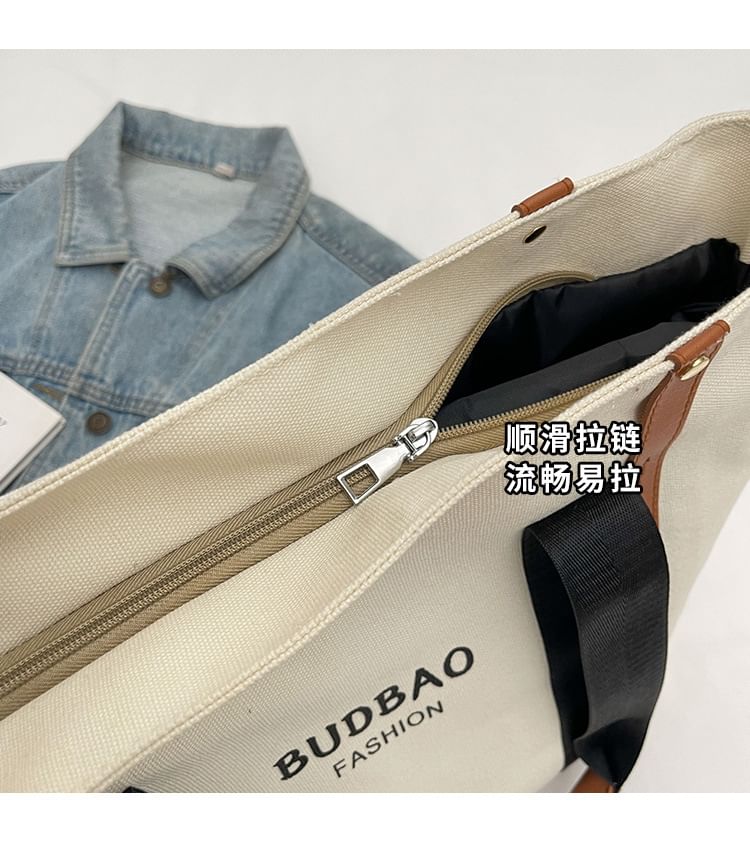 Block Lettering Tote Canvas Bag Print Color