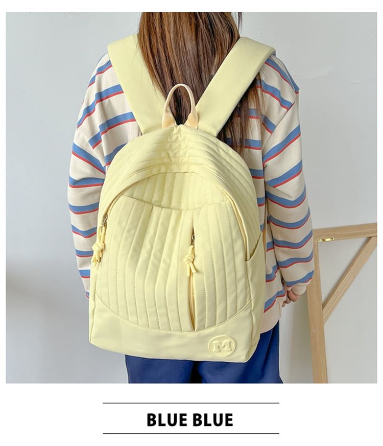 Quilted Backpack Laptop Plain