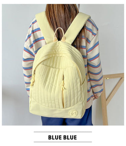 Quilted Backpack Laptop Plain
