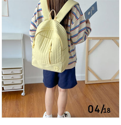 Quilted Backpack Laptop Plain
