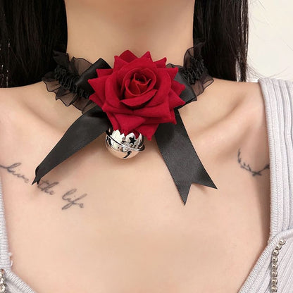 Bell Tulle Rose Choker