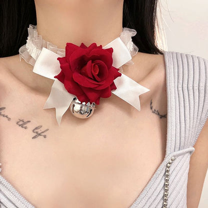 Bell Tulle Rose Choker