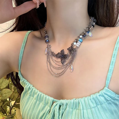 Necklace Butterfly Layered