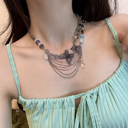 Necklace Butterfly Layered