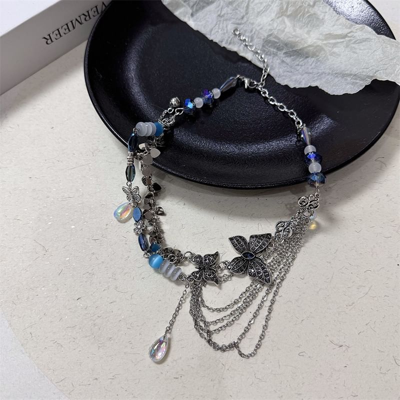 Necklace Butterfly Layered