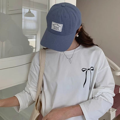 Distressed Cap Applique Baseball