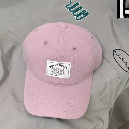 Distressed Cap Applique Baseball