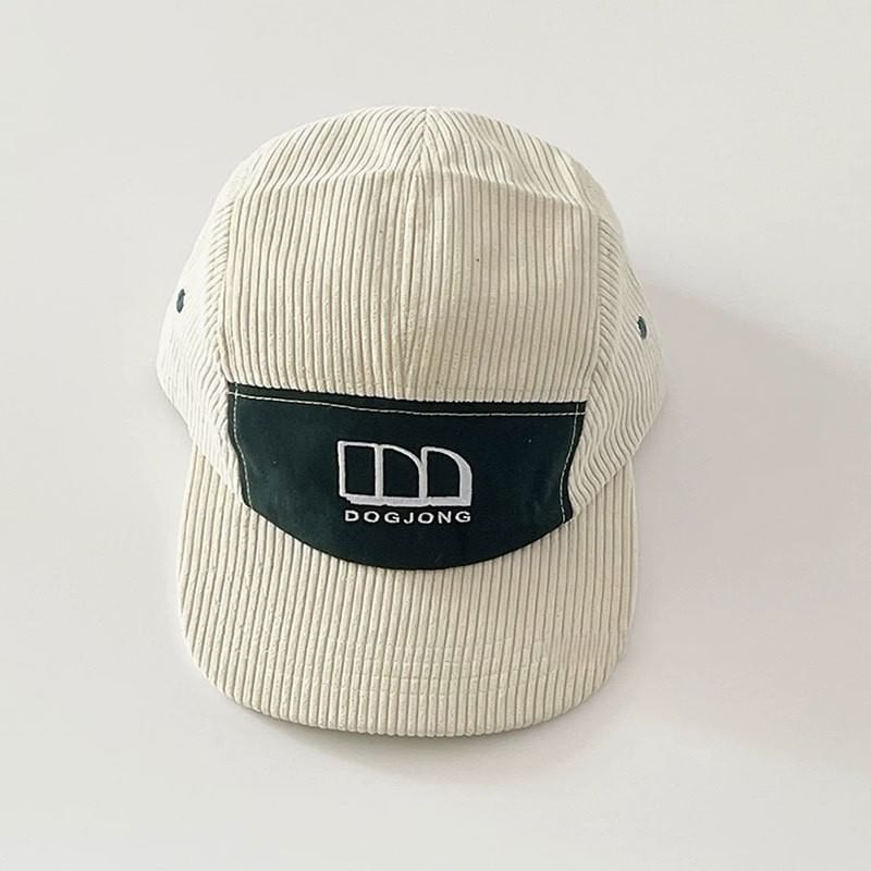 Embroidered Corduroy Panel Cap Lettering Baseball