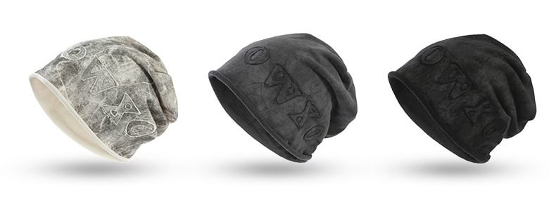 Dye Beanie Lettering Applique Tie